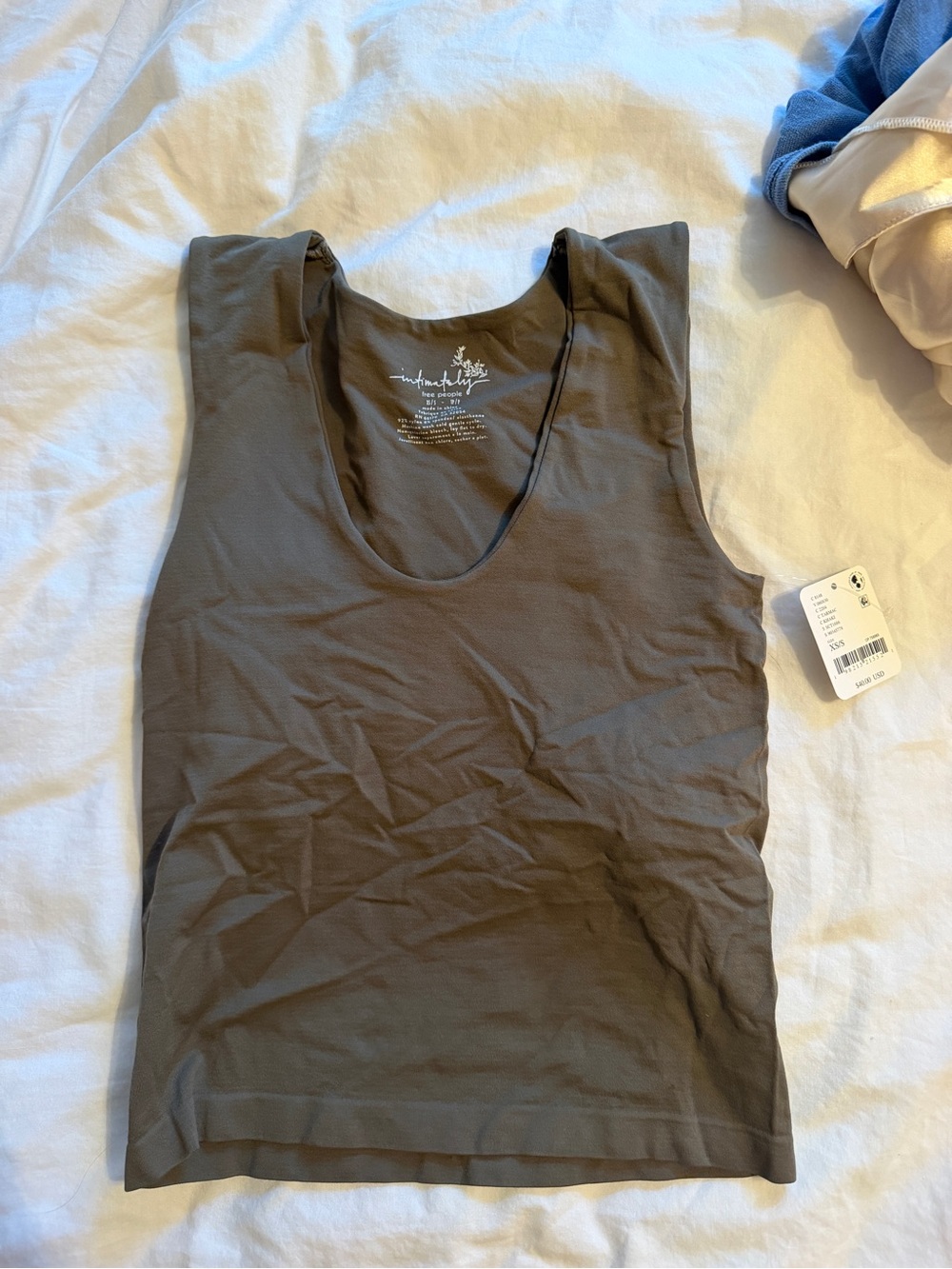 Scoop Neck Tank Top — Olive